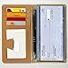 Cherry Blossoms Personal Leather Checkbook Cover for Top Tear Personal Checks