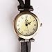 Simple Leather Vintage Female Quartz Watch Wristwatch Black