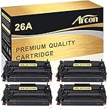 Arcon 26A 4 Packs Compatible for HP 26A CF226A Toner Cartridge HP LaserJet Pro M402n M402dn M402dw M402d HP LaserJet Pro MFP M426dw M426fdw M426fdn HP 26A CF226A 26X CF226X Printer Ink Toner Cartridge