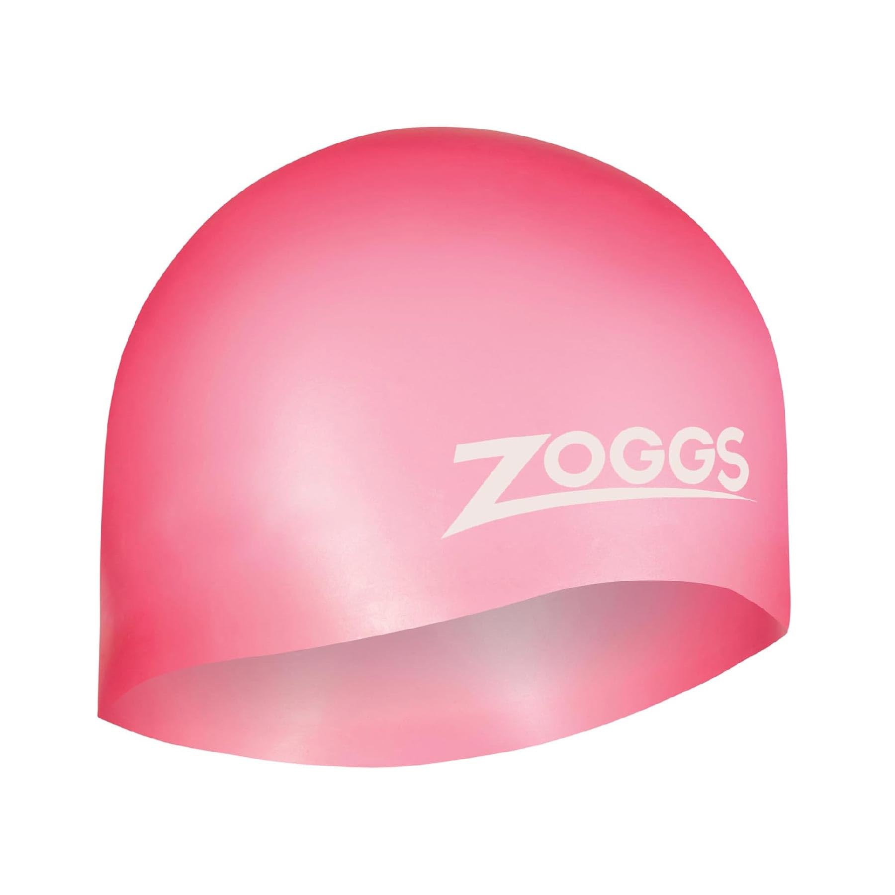 Zoggs Unisex Adult Easy-Fit Silicone Swimming Cap - Pink, One Size — image 1