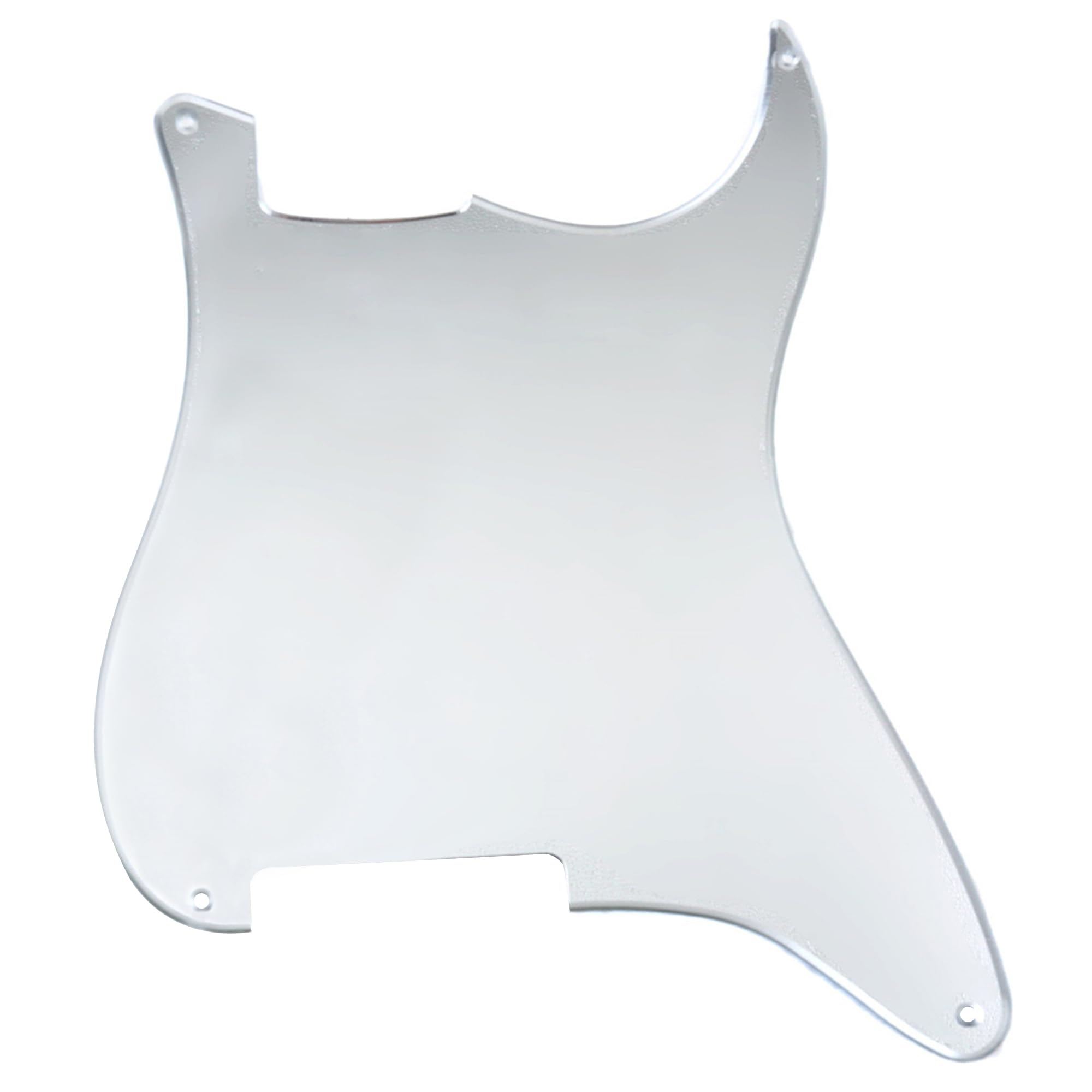 Musiclily 4 Hole Guitar Stratocaster Pickguard Blanks Material for Strat Style Guitar Custom, 1Ply Silver Mirror Acrylic