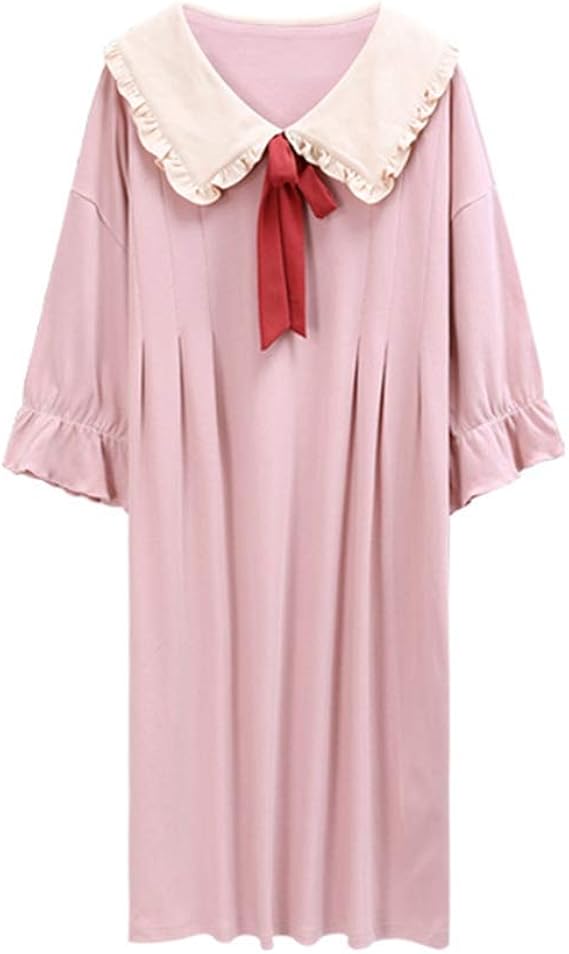 Amazon 今春花信 パジャマ ワンピース レディース リボン 夏 半袖 可愛い ネグリジェ 部屋着 ルームウェア 寝巻き 良い肌触り お姫様 ゆったり ルームワンピース ネグリジェ 通販