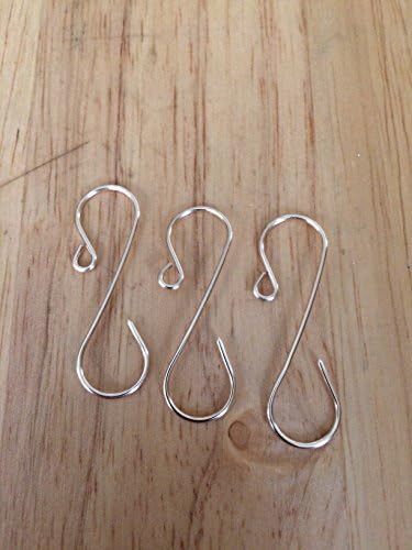 Handmade Gold Ornament Hooks, 1.25 inches long 18g wire set of 50 (heavy duty)