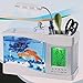 Docooler USB Desktop Mini Fish Tank Aquarium with LED Clock (White)thumb 1