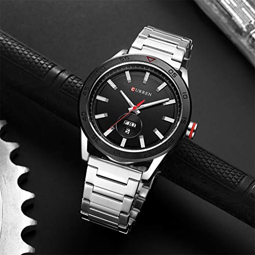 YEZIJIN Men's Waterproof Quartz Watch Round Business Calendar Watch Fashion Watch Under 20