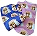 Two Pairs of Guinea Pig Face Ankle Socks by Piggies Choice (Corn Blue / Pink)