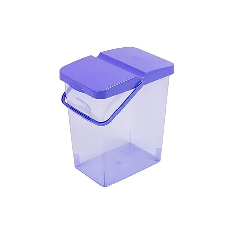 10 L Behälter Waschpulver Futterbehalter Unibox mit Deckel blau Aufbewahrungsbox Bad Küche