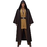 Pouzuwb Men's Robe Costume Adult Halloween Tunic Hooded Robe Pants Uniform Outfits Cosplay Full Set