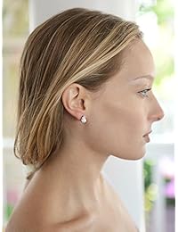 mariell 2 Quilate CZ en forma de pera Cubic Zirconia Stud arete Solitario Plated en una auténtica plata platino