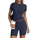 Trendy Queen Womens 2 Piece Workout Sets Short Matching Lounge Sets Summer Clothes Going Out Gym Outfits