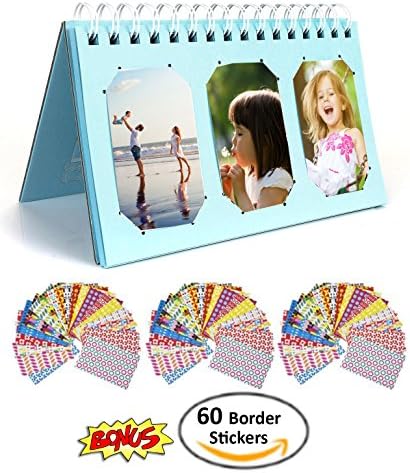 Photo Album Holds 60 Images for all Fujiflm and Polaroid Photos. + 120 Unique Stick-on Decorative Photo Stickers