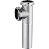 ZM Cast Brass End Outlet Tee with Baffle, 1-1/2-inch, Chrome Finish