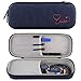 Canboc Hard Stethoscope Case for 3M Littmann Classic III, Lightweight II S.E, Cardiology IV, MDF Acoustica Stethoscope, Mesh Pocket fits Medical Scissors, Penlight, Oral Thermometer, Dark Blue