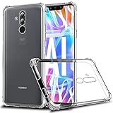 Zeking Anti-Scratch Clear Flexible TPU Silicone with Four Corner Bumper Protective Case Cover Compatible with Mate 20 Lite, if Applicable
