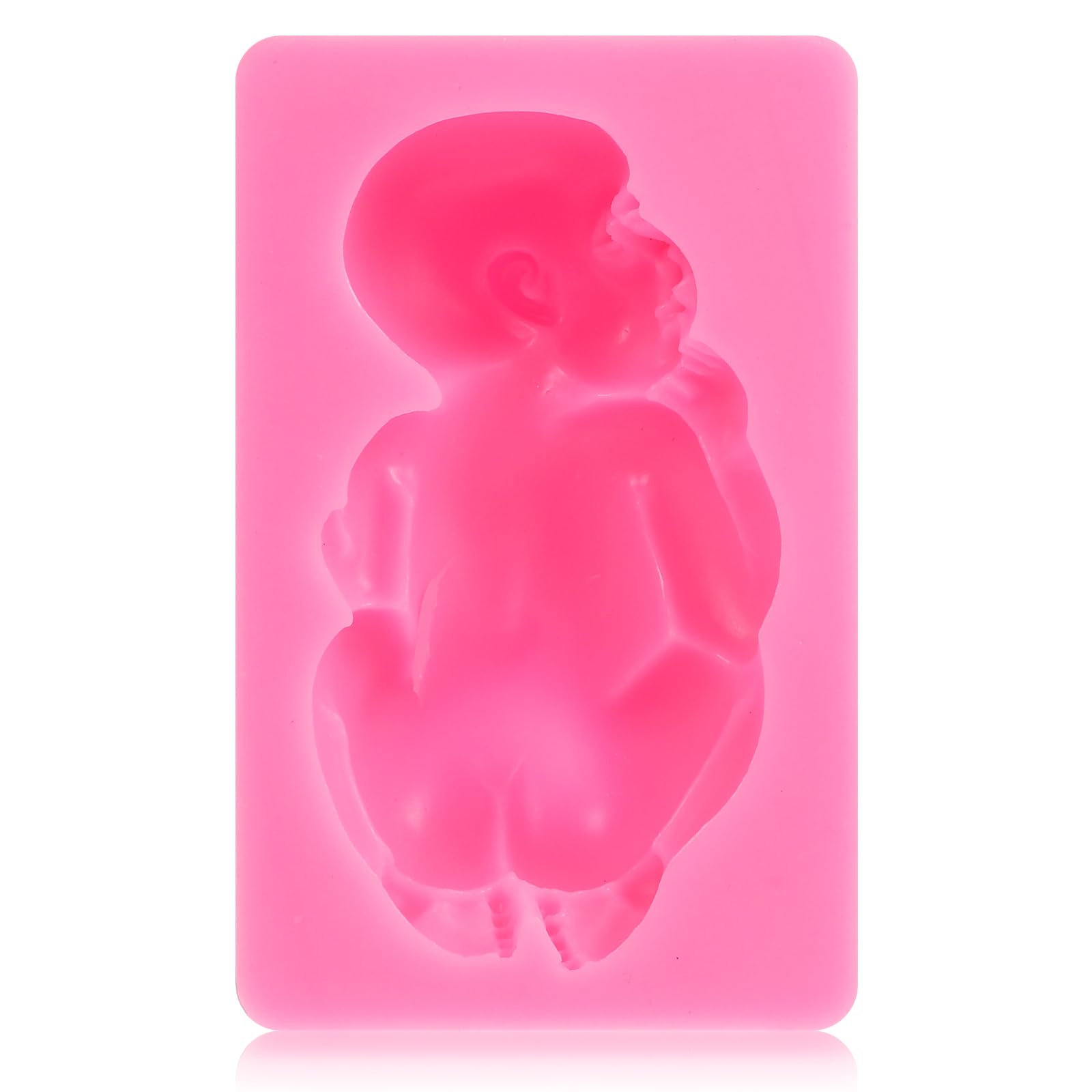 Giant Sleeping Baby Silicone Molds Cake Decorating Fondant Cake Mold Baking DIY Tools (Pink)