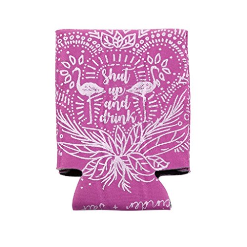 Shut Up and Drink Poly Foam Drink Insulator Can Cooler