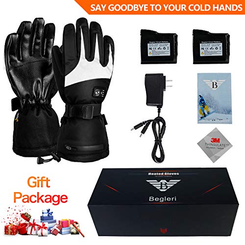 Heated Gloves for Men Women - Electric Heating Gloves, Heated Motorcycle Gloves Battery Rechargeable for Winter Sports