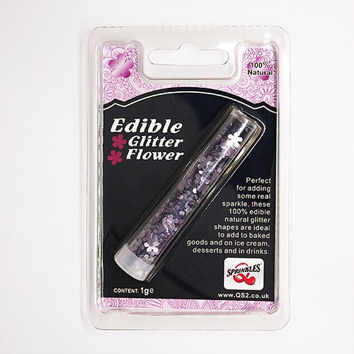 Natural Edible GMO Sugar Nuts Gluten Soy Free Glitter Flower (Purple)