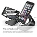 elago M2 Phone Stand [Black] - Premium Aluminum, Angled for Video Calls, Cable Management, Aluminum Phone Stand Compatible with iPhones, Galaxy, and Other Smartphones