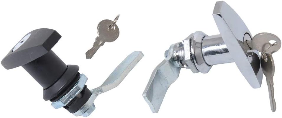 2pcs seguro garaje puerta abridor T manija cerradura con 2 llaves para