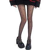 Baynoyia Women Patterned Tights Sheer High Waist Love Heart Pantyhose Valentine's Control Top Stockings