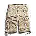 OCHENTA Men's Cargo Shorts with Multi Pockets Casual Work Relaxed Fit #3229 Khaki 38
