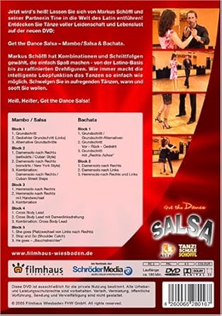 Get The Dance Salsa Amazon De Markus Schoffl Markus Schoffl Markus Schoffl Dvd Blu Ray