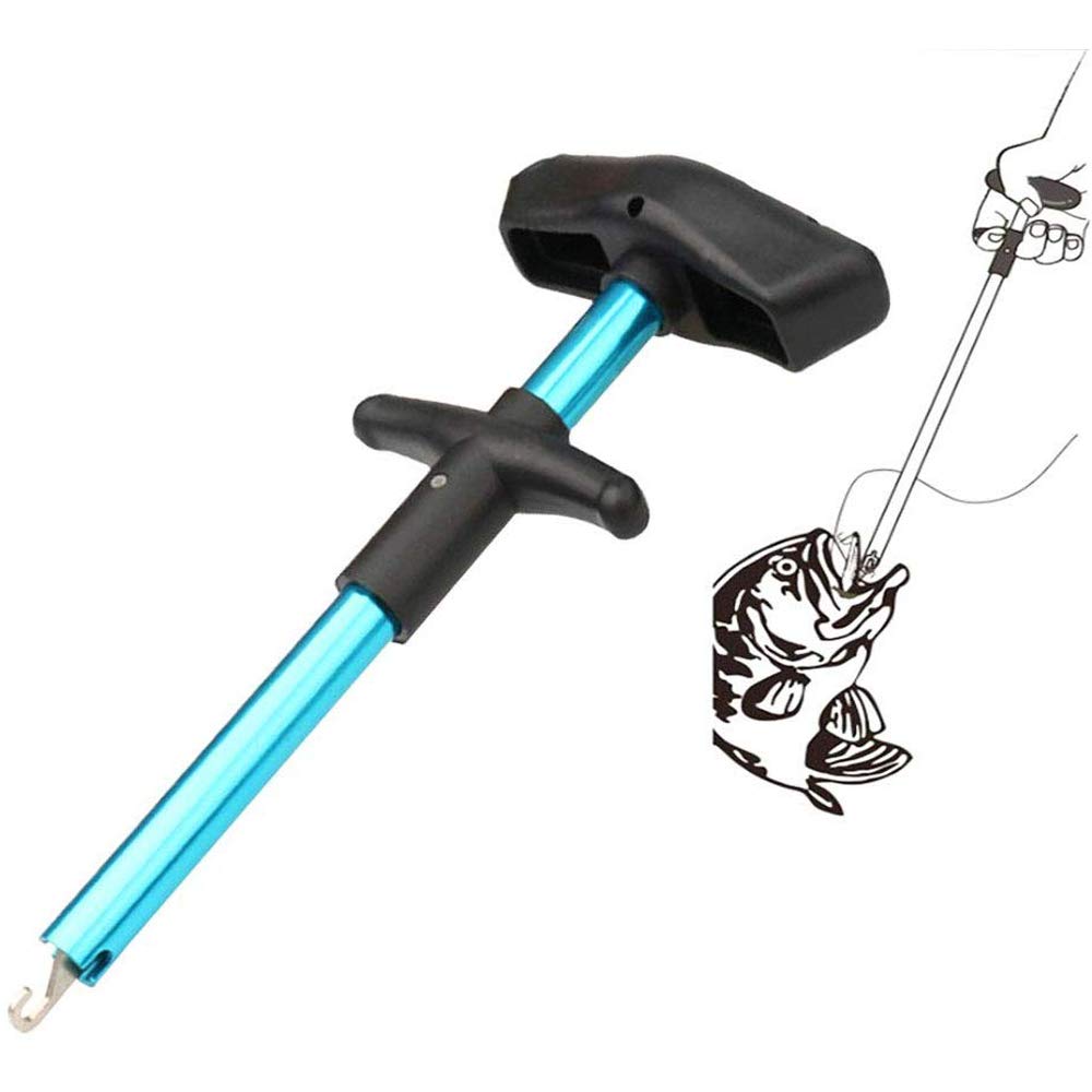 VOANZO Fishing Hook Remover, Squeeze-Out Fish Hook Separator Tools, Fishing Hook Extractor Puller Removal Tool 170x75x30mm (Blue)