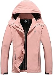 MOERDENG Women's Waterproof Rain Jacket Lightweight