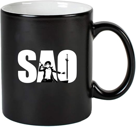 Wenwiuir Sword Art Online Tea Coffee Cups For Women And Men Travel Mugs With Handle Mug Teacher Gift Mug Color Black20 Size 9 5 X 8cm Amazon Co Uk Kitchen Home