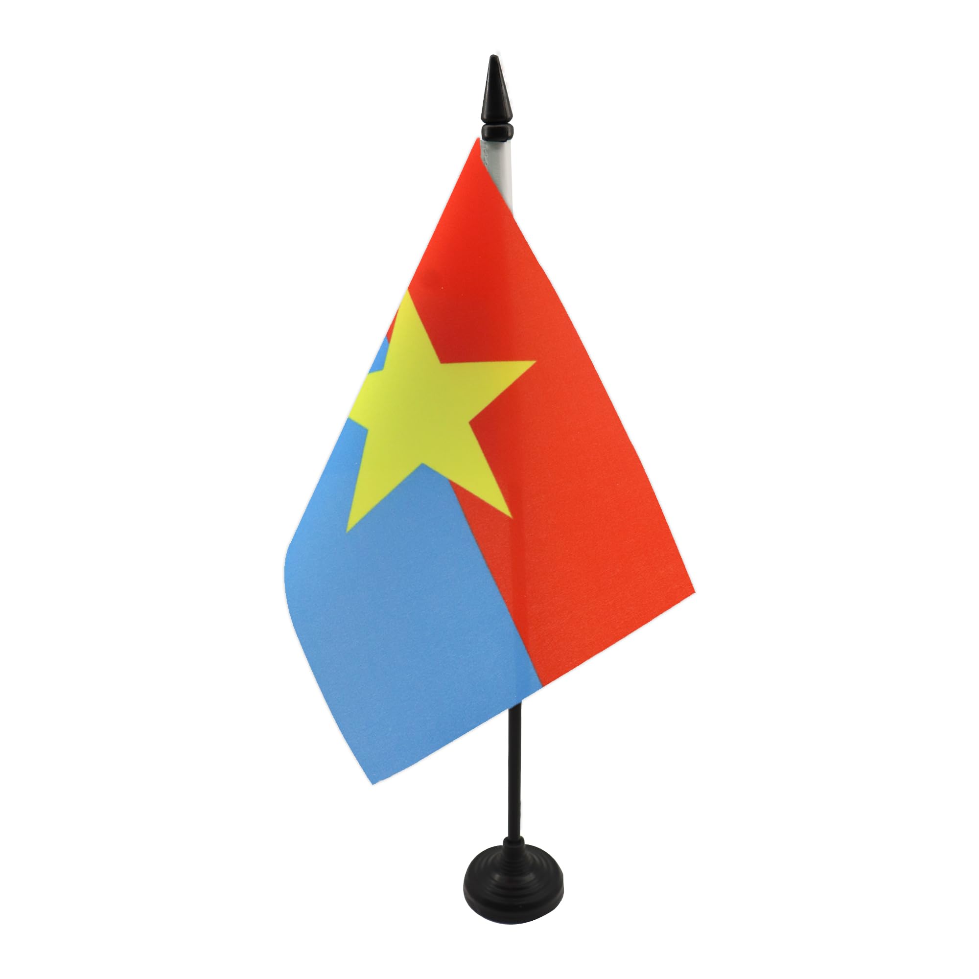 AZ FLAG Viet Cong Table Flag 5'' x 8'' - National Liberation Front Office Decoration 100% Polyester 21 x 14 cm - Mini Desk Flag with Pole and Black Plastic Base