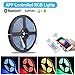 ALED LIGHT Bluetooth LED Strip Lights, 5050 16.4ft/5 Meter Led Lights with Smart-Phone APP Control,IR Remote Control,Waterproof LED Lights Strip for Bedroom,Kitchen,Christmas