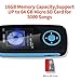 Niusute Mp3 Player with Bluetooth 16GB Music Player Support up to 64GB-Blue