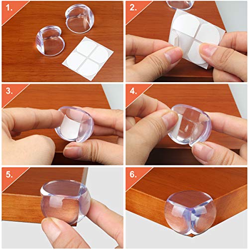 Corner Guards- Baby Proofing Corner Guards- Baby Corner Guards- Baby Safety Corner Guards Edge Corner Guards for Sharp Furniture (20 Pack, Clear)