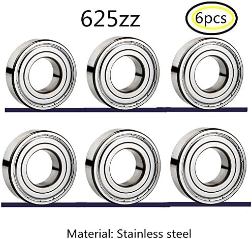 625zz stainless steel 420 miniature bearings 5x16x5mm groove bearings for 3D printers sewing machine instruments Precision Machinery (6pcs)