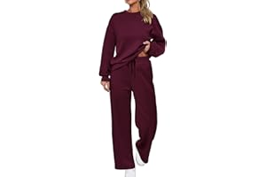 ZGHQHCDRH Womens Sweatsuits 2 Piece Set 2025 Casual Winter Long Sleeve Loose Wide Leg Sweatpants Fall Fashion Tracksuits