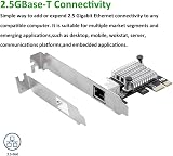 Oikabio PCIe x1 Network Card 2.5G Gigabit Ethernet Adapter 1 Port RJ45 view 2