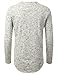 URBANCREWS Mens Hipster Hip Hop Textured Long Sleeve T-Shirt Salt, XL