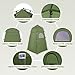 Terra Hiker Portable Privacy Tent, Portable Camping Toilet Tent, Changing Room Tent, Outdoor Waterproof with Windows Private Beach Tent