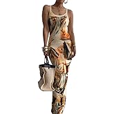 Nimsruc Women Summer Long Dress Casual Slip Sexy Slim Sleeveless Bodycon Maxi Dresses for Women 2024