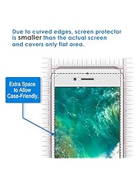 JETech - Protector de pantalla para Apple iPhone 8 Plus, iPhone 7 Plus, iPhone 6s Plus, iPhone 6 Plus, 5,5 pulgadas, película de vidrio templado con herramienta de fácil instalación, 2 unidades