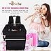 Baby Diaper Bag Backpack Organizer - Multi-Function Designer - Wide Open Tote Bag for Mom Dad Boys & Girls - Waterproof - Bonus Stroller Organizer - Black