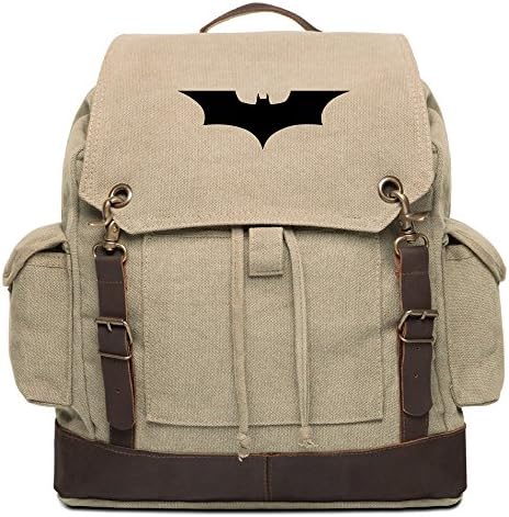 Batman Begins The Dark Knight Rucksack Backpack with Leather Straps
