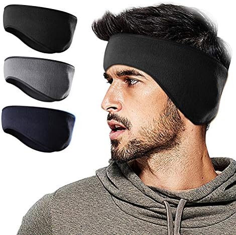 Lauzq Fleece Ear Warmers/Muffs Headband for Men & Women & Kids Perfect for Cycling Skiing Workout Yoga Running & Riding Motorcycle in Winter - Stay Warm & Performance Stretch