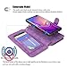 MODOS LOGICOS Case for Samsung Galaxy S10 Plus [Detachable Wallet Folio][2 in 1][Zipper Cash Storage][14 Card Slots 1 Photo Window] PU Leather Purse with Removable Inner Magnetic TPU Case - Purple