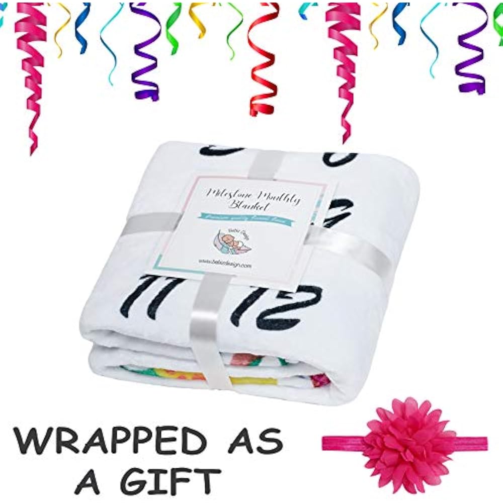 Twin Blossom Baby Month Milestone Blanket - Pipsy