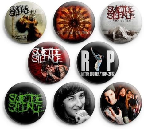 Suicide Silence Mitch Lucker Pinback Buttons Pins Badges 1.25" 8 Pcs