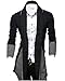 TAM WARE Mens Classic Fashion Marled Open-Front Shawl Collar Cardigan TWGG1308-BLACK-US L