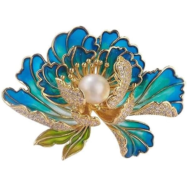 Amazon.com: Diamond Brooch Pin Badge - Fashion Crystal Scarf  display picture 1