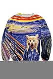 Cutiefox Digital Print Crew Neck Pullovers Sweater Sweatshirts